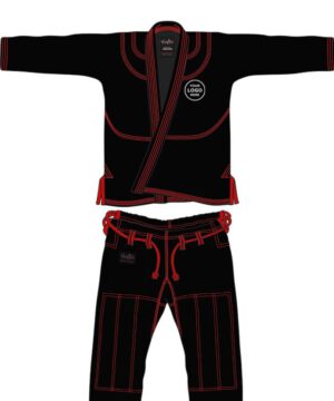 Black with Red Jiu Jitsu gi