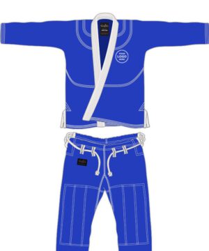 blue white custom jiu-jitsu gi