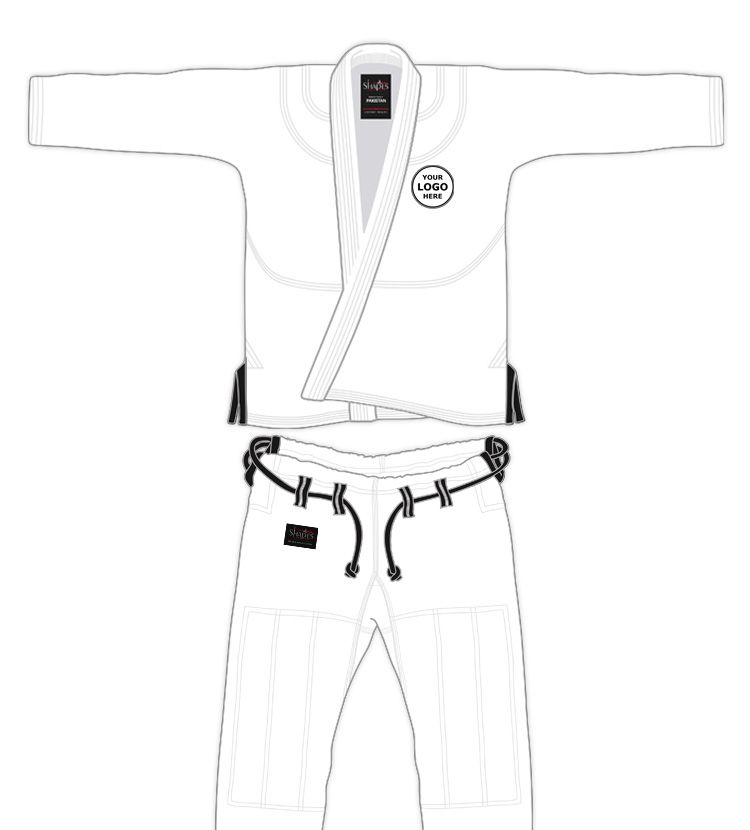White custom Jiu jitsu gi