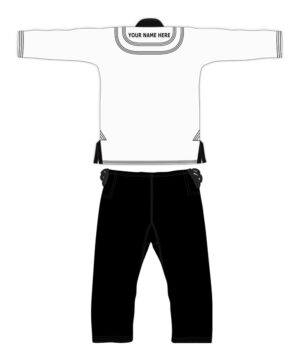 White with Black BJJ Gi 05