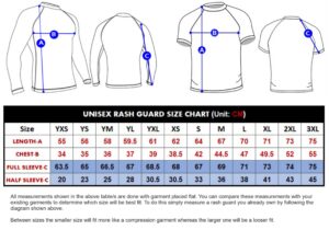 Unisex Rash guards Size chart-3